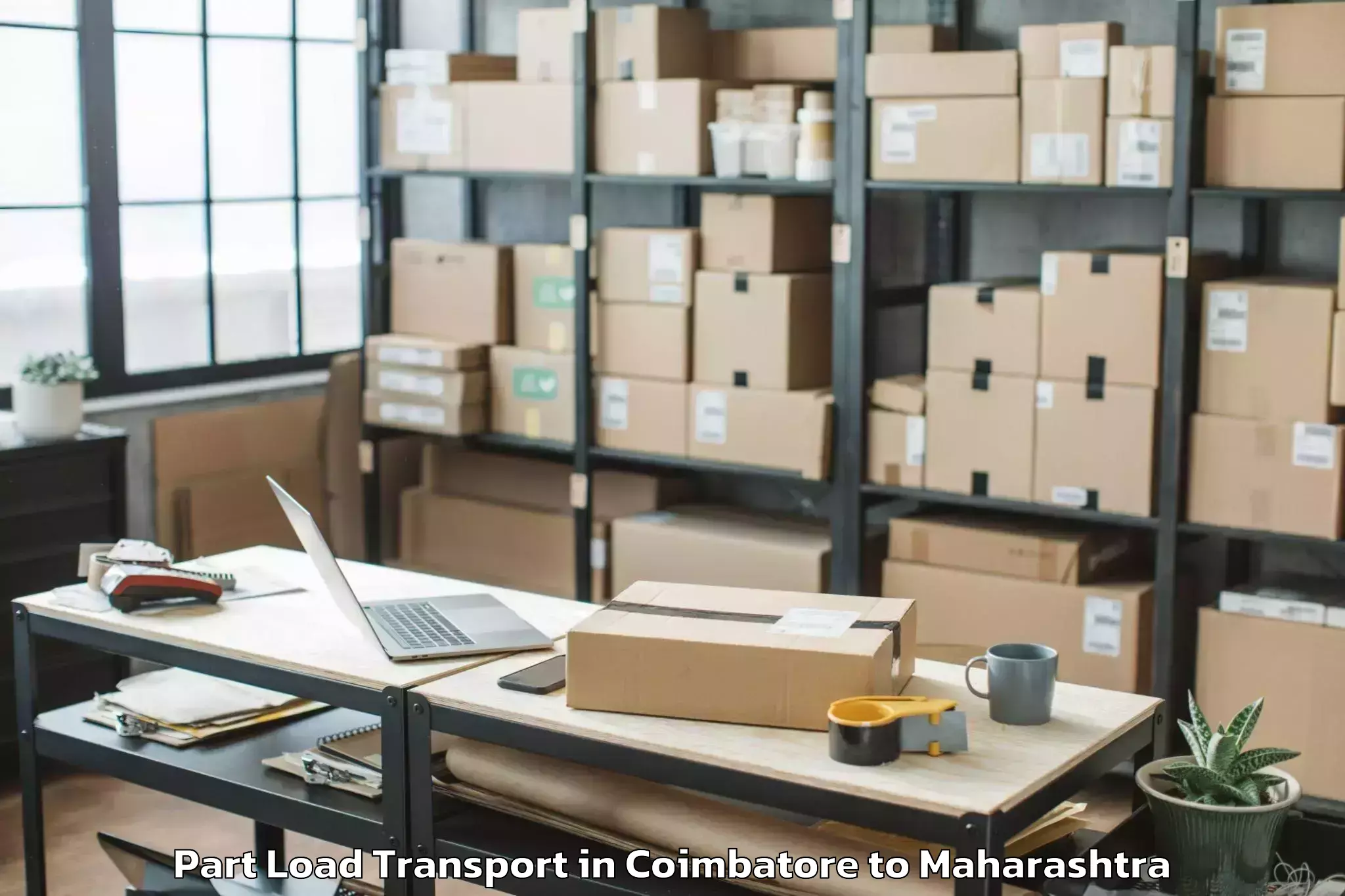 Book Coimbatore to Malkapur Part Load Transport Online